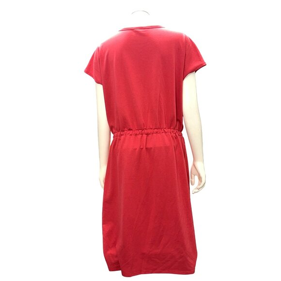 32 Degrees Cool Salmon Pink Short Sleeve Casual Dress Medium Stretch Pockets Sof - Picture 5 of 10